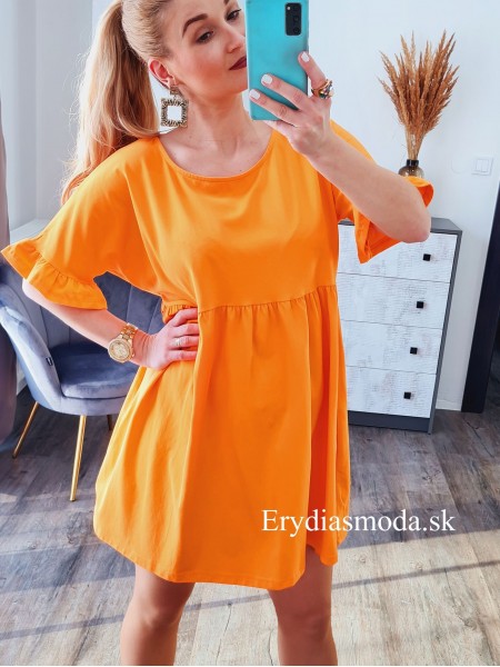 Áčkové šaty Lefkada oranžové TK731