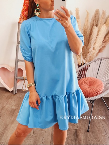 Bavlnené šaty Lima modré TK255