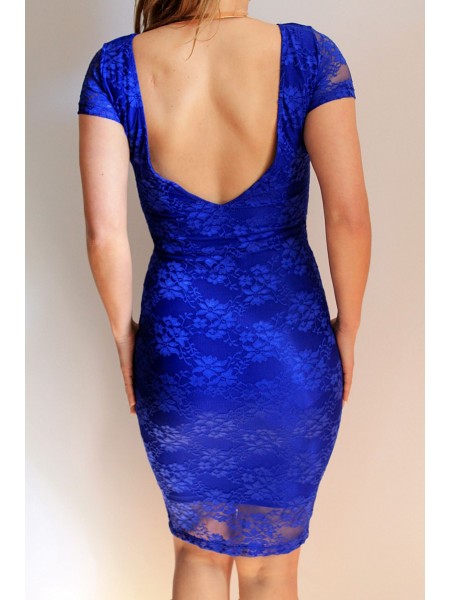 Šaty krajkové modré Tiff 50615
