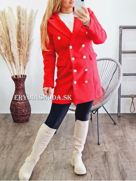 Kabát Elegant červený K853