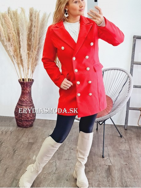 Kabát Elegant červený K853