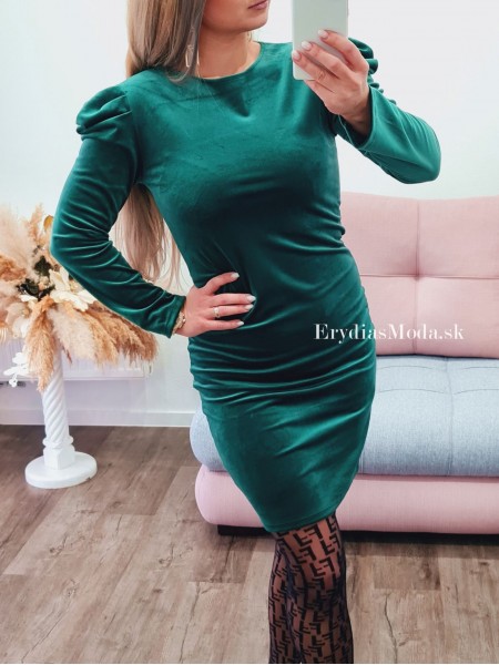 Elegantné zelené zamatové šaty Stacy 22109
