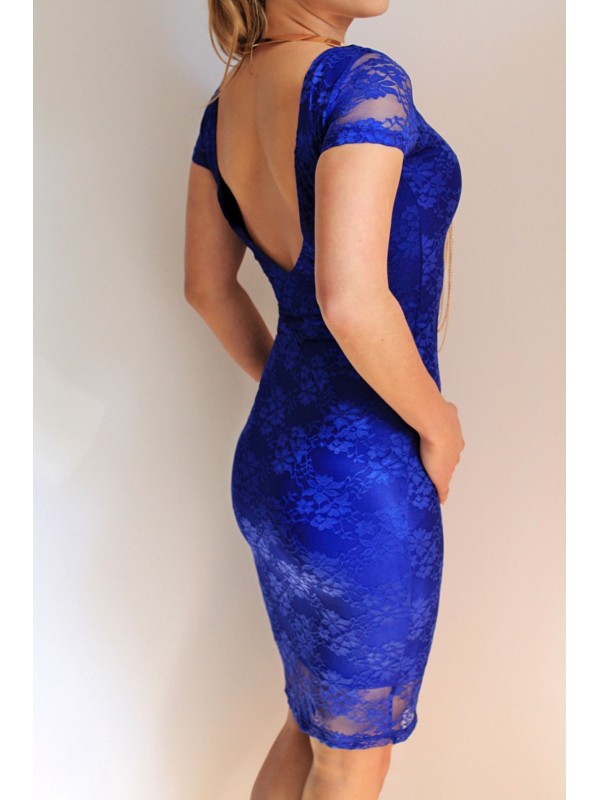 Šaty krajkové modré Tiff 50615